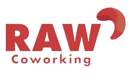 "Logo of RAW Coworking Space, a premier coworking space in Jaipur."