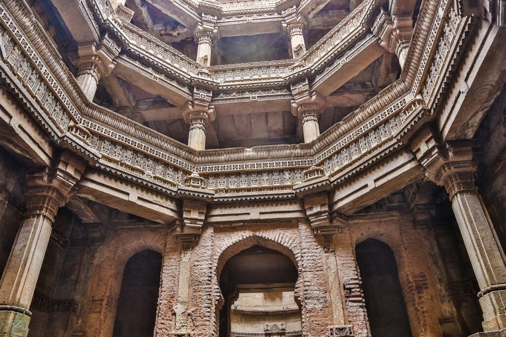 Adalaj Stepwell in Gujarat with beautiful weather showcasing virtual office for GST registration."