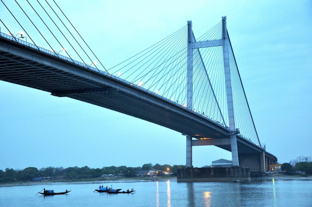 Bridge in Kolkata with beautiful weather, showcasing virtual office address in Kolkata