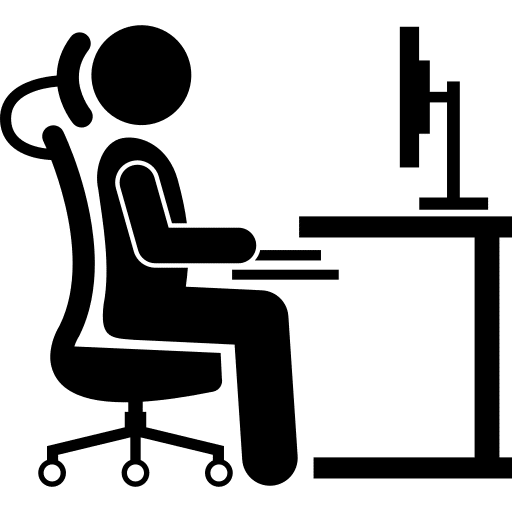 "Logo of dedicated desk and ergonomic chair at RAW Coworking Space in Jaipur."